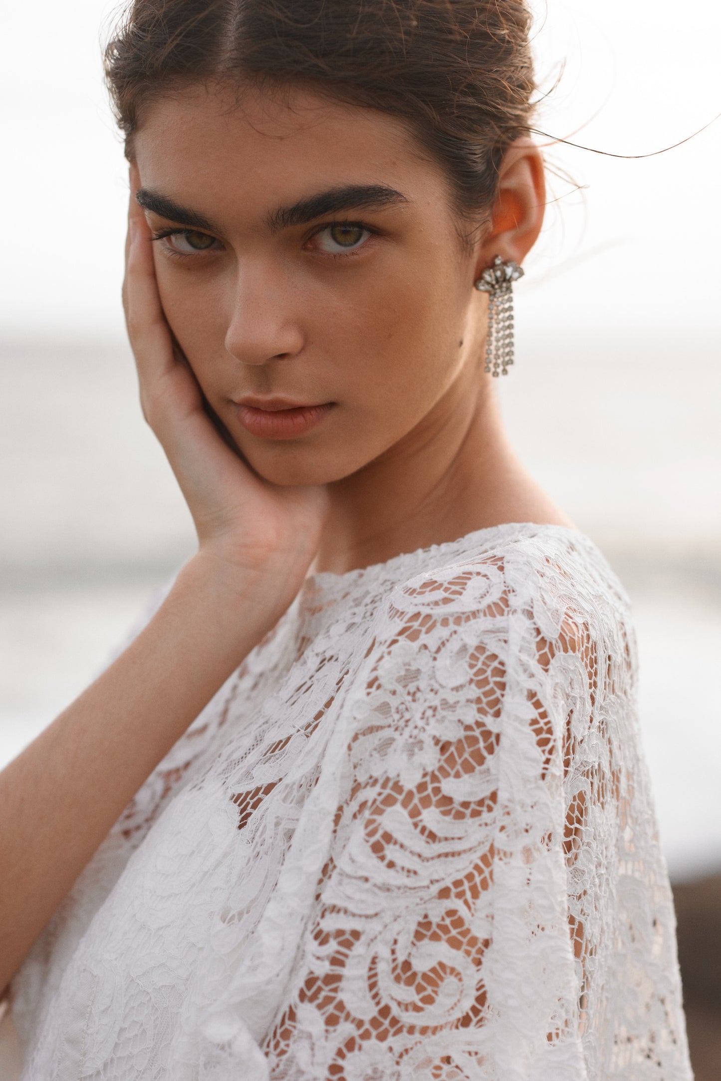 Lace Cascade Back Dress/SO