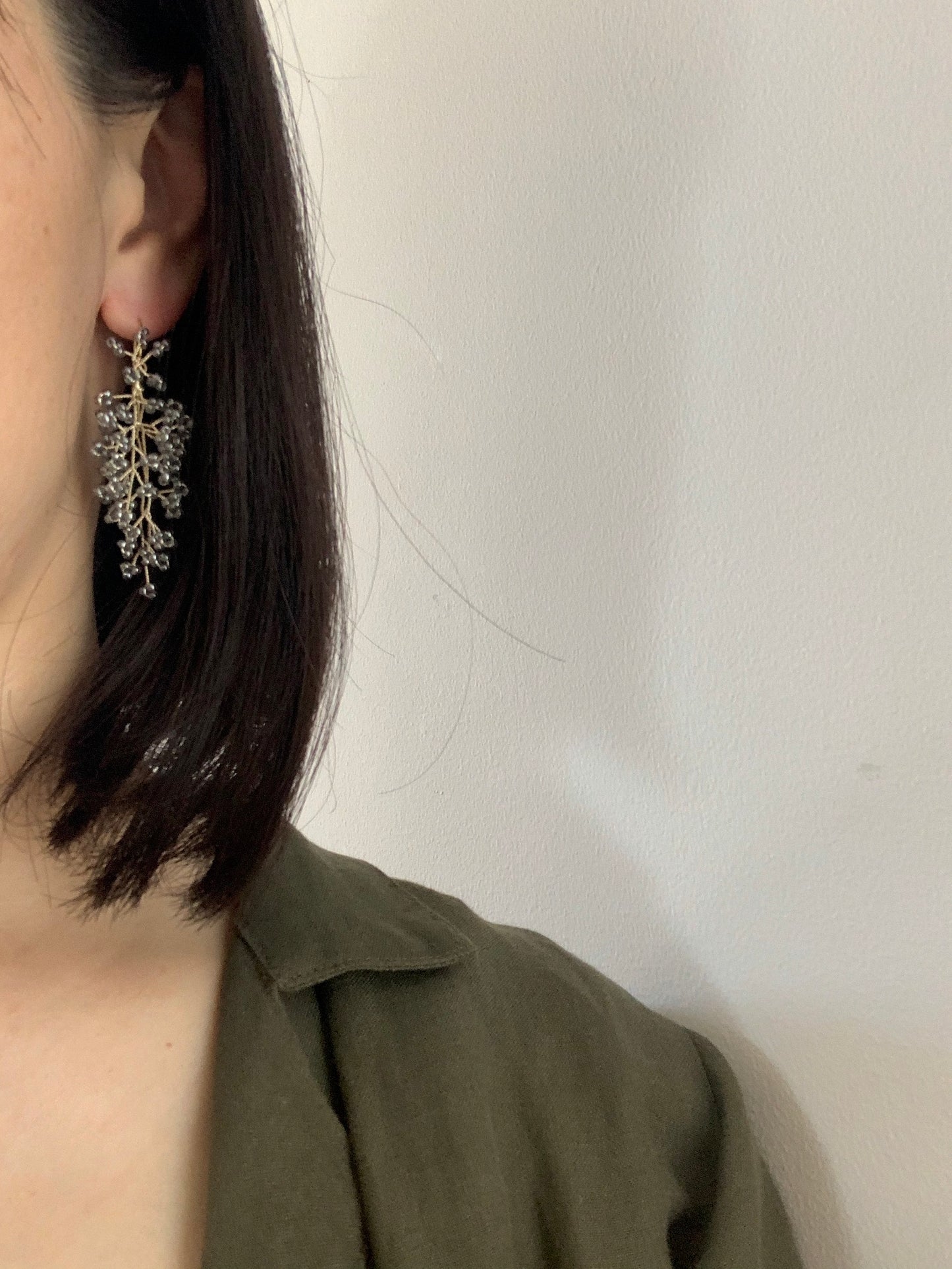 -039/ワイヤービーズピアス